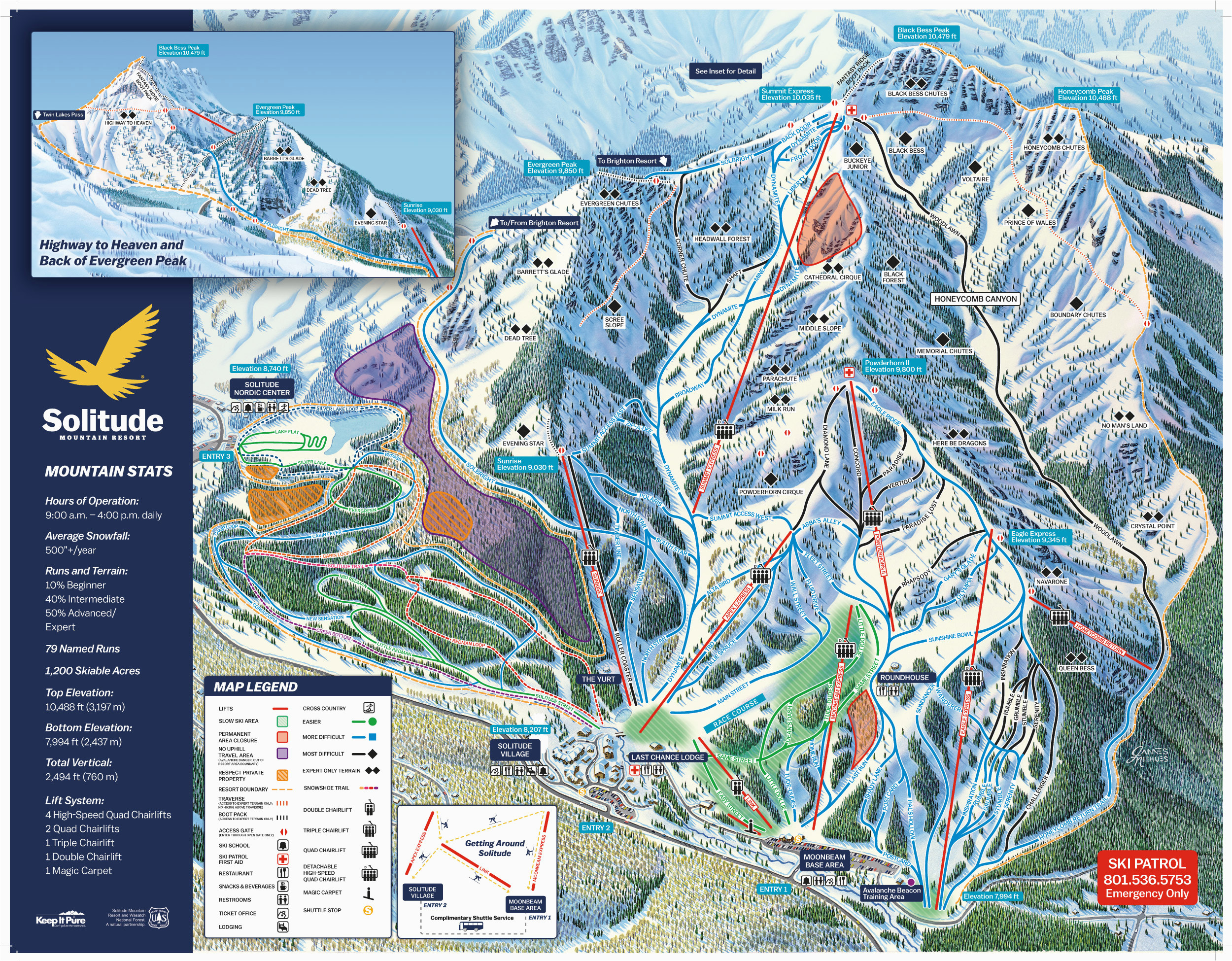 trail maps for each of utah s 14 ski resort ski utah