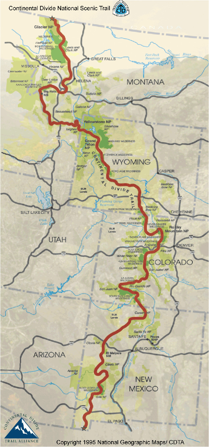 continental divide trail colorado continental divide trail map see