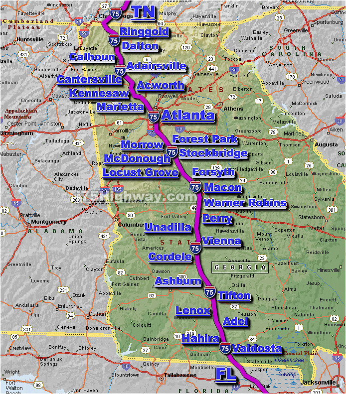 Map Of North Atlanta Ga On I 75 