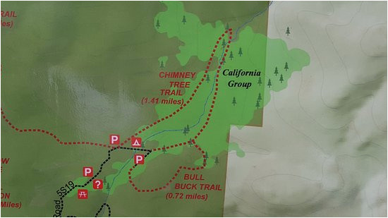 this is a posted map of the trails picture of nelder grove