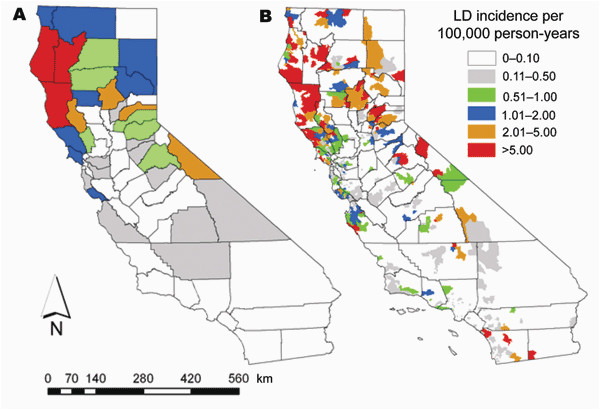 no lyme disease in california yeah right lyme disease map