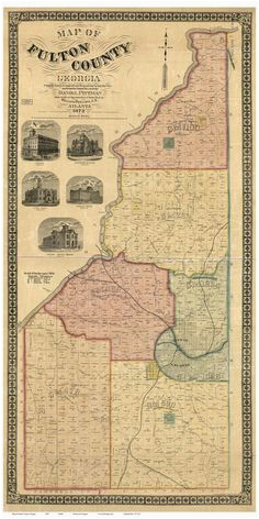 21 best georgia old maps images state map antique maps county map