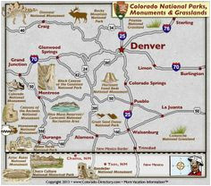 colorado national parks landmarks monuments map co colorado