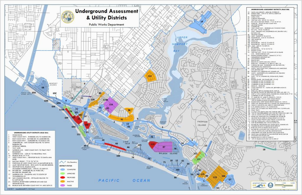 map of newport beach ca luxury assessment district status maps