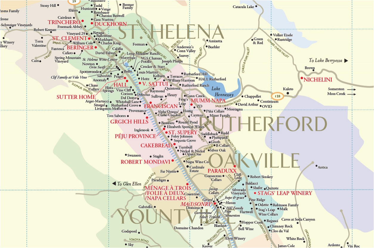napa county map lovely map northern california coastal cities