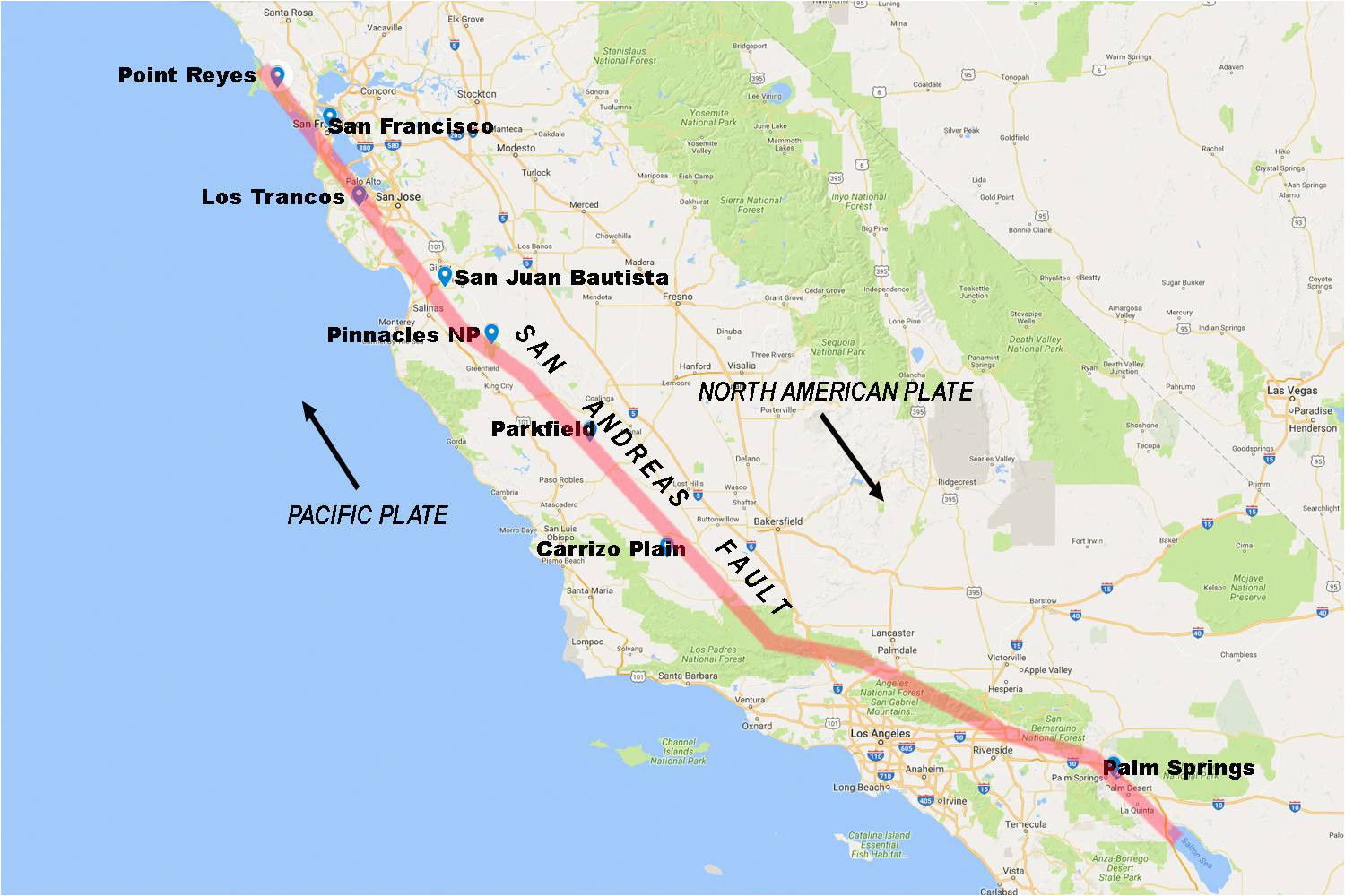 pictures of the san andreas fault in california