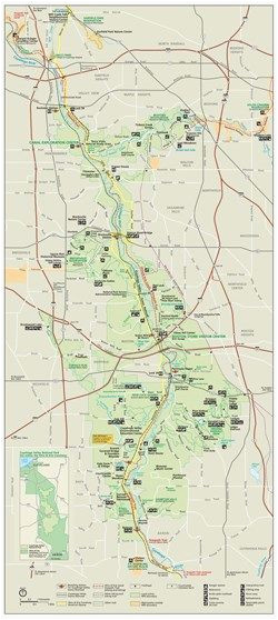 scaled down version of the park wide map showing the boundaries of