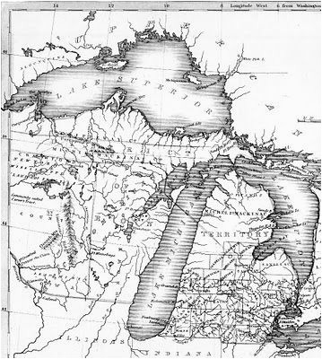 1835 map of michigan michigan pinterest michigan map of