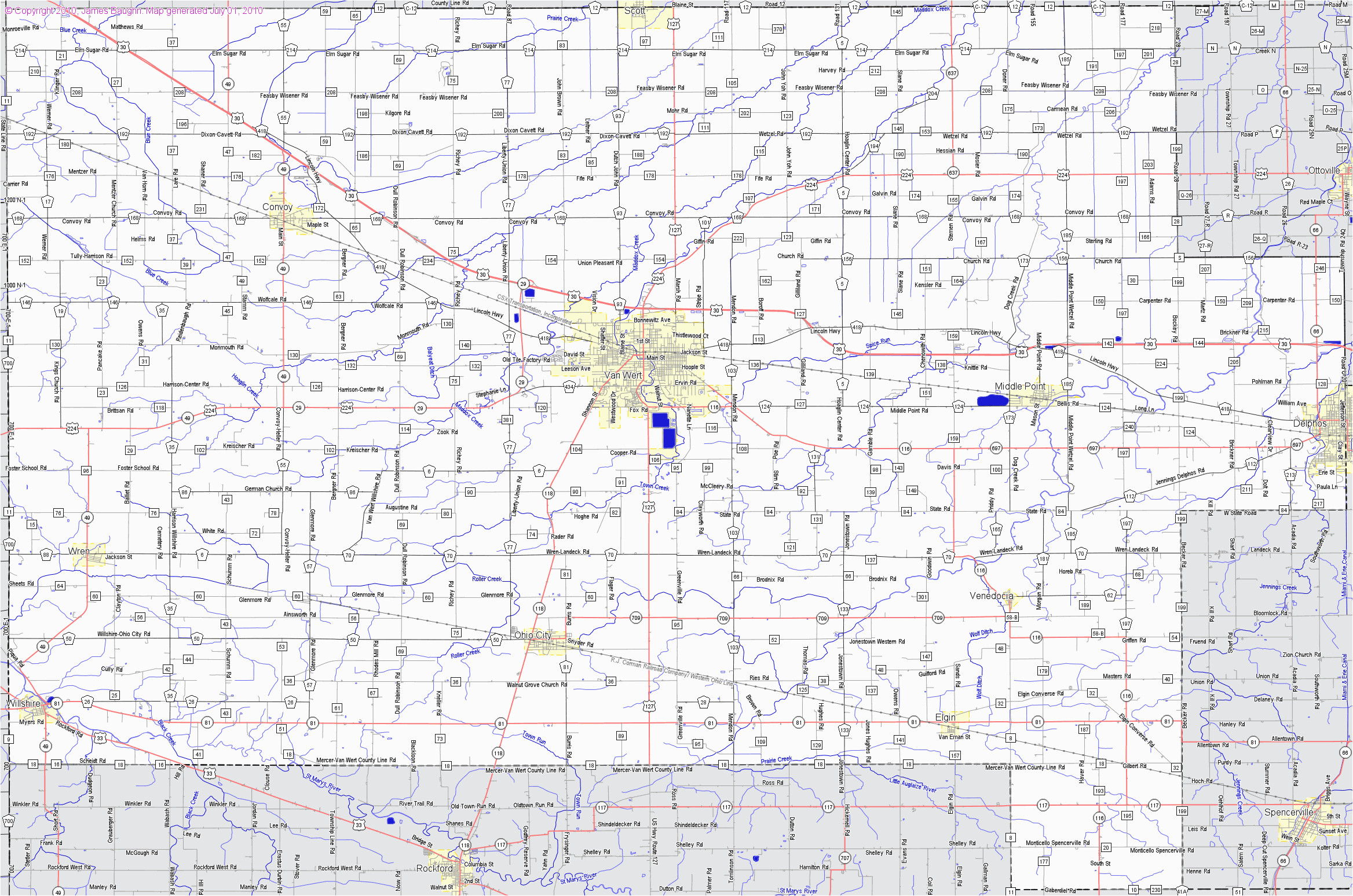 map of van wert county ohio unique sanborn maps 1800 to 1899 ohio