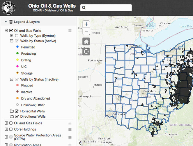 oil gas well locator