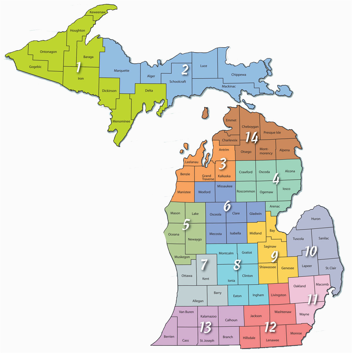 michigan school district map lovely leadership msu extension maps