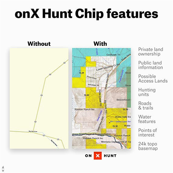 amazon com michigan hunting maps onx hunt chip for garmin gps