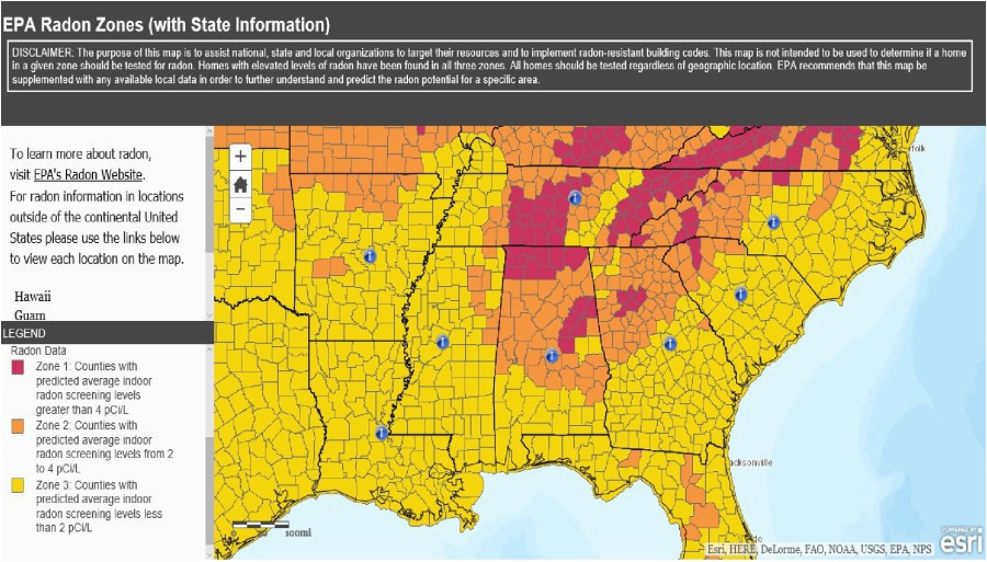 epa radon map beautiful michigan radon maps acquired by protech