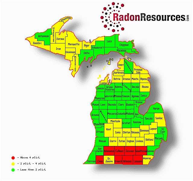 epa radon map elegant michigan radon maps acquired by protech