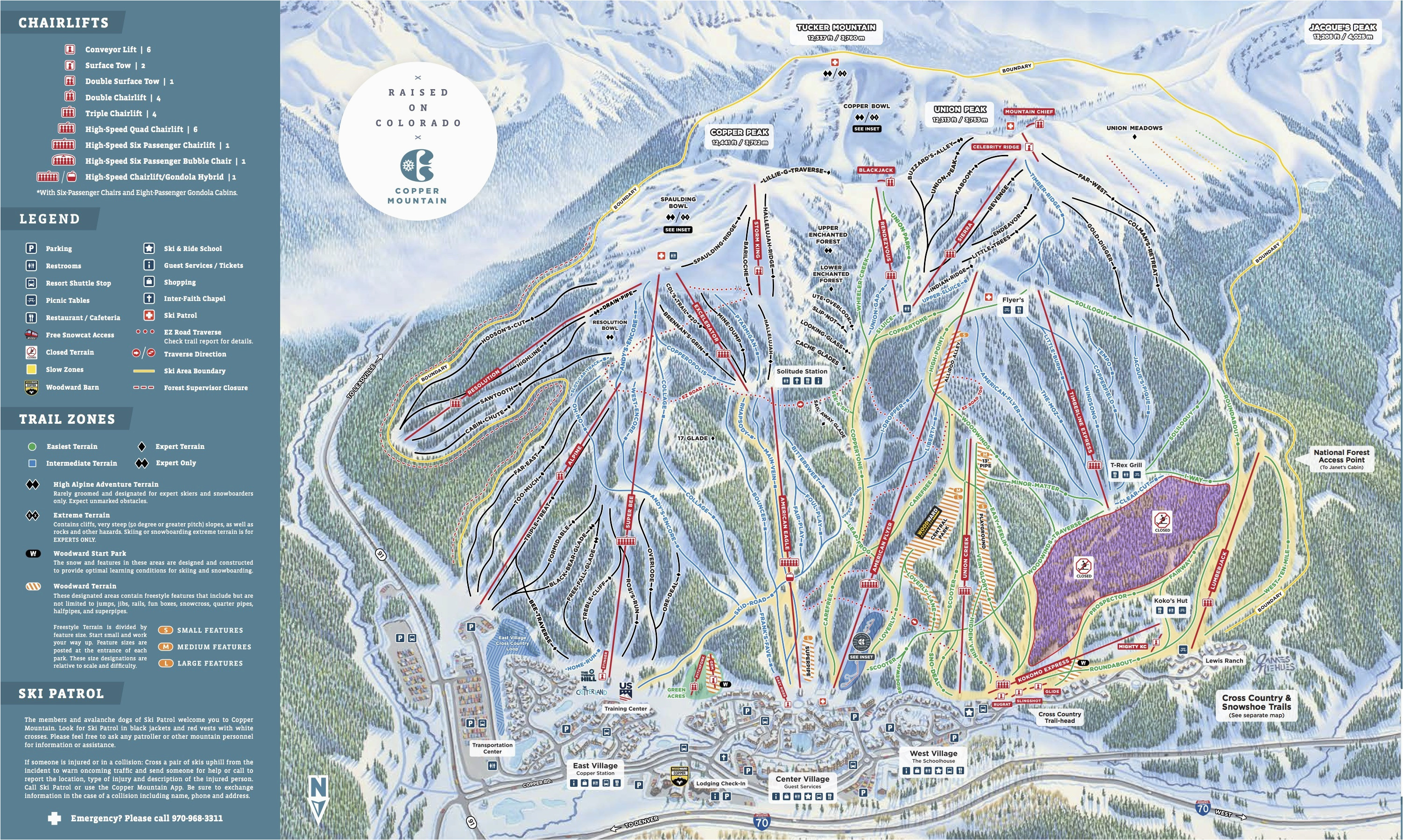 copper mountain resort trail map onthesnow