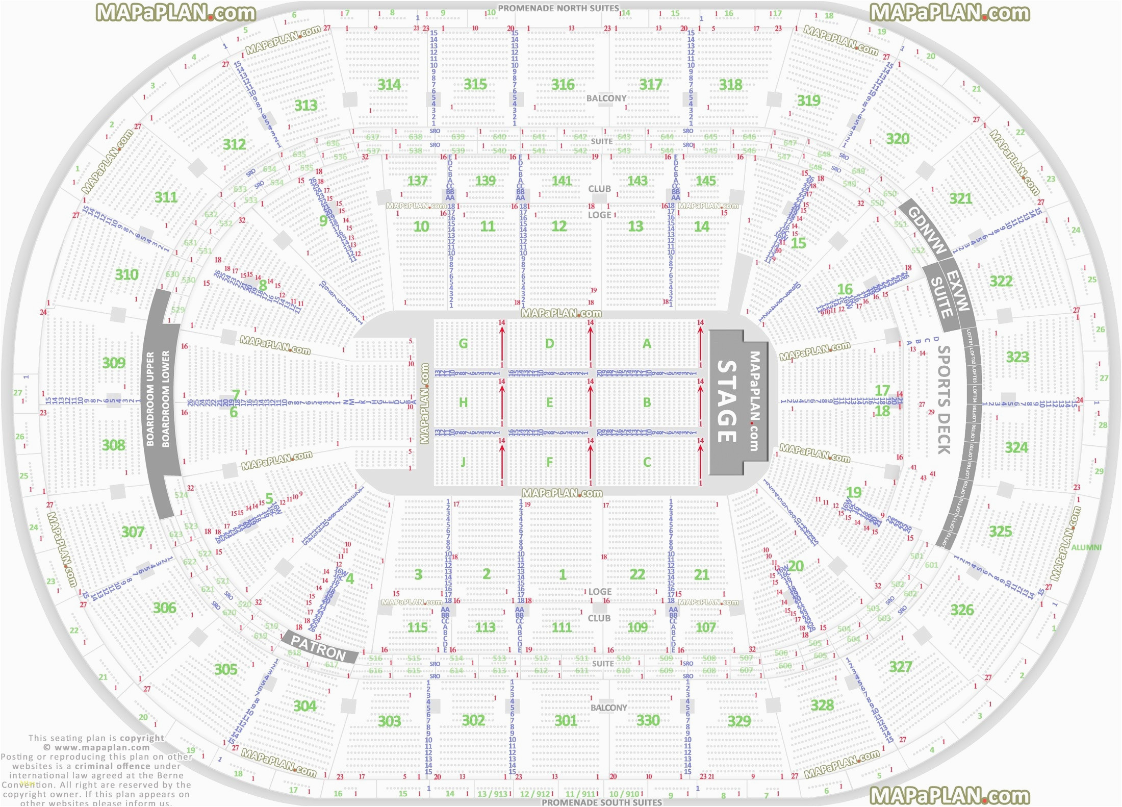 Nissan Stadium Seating Chart With Seat Numbers