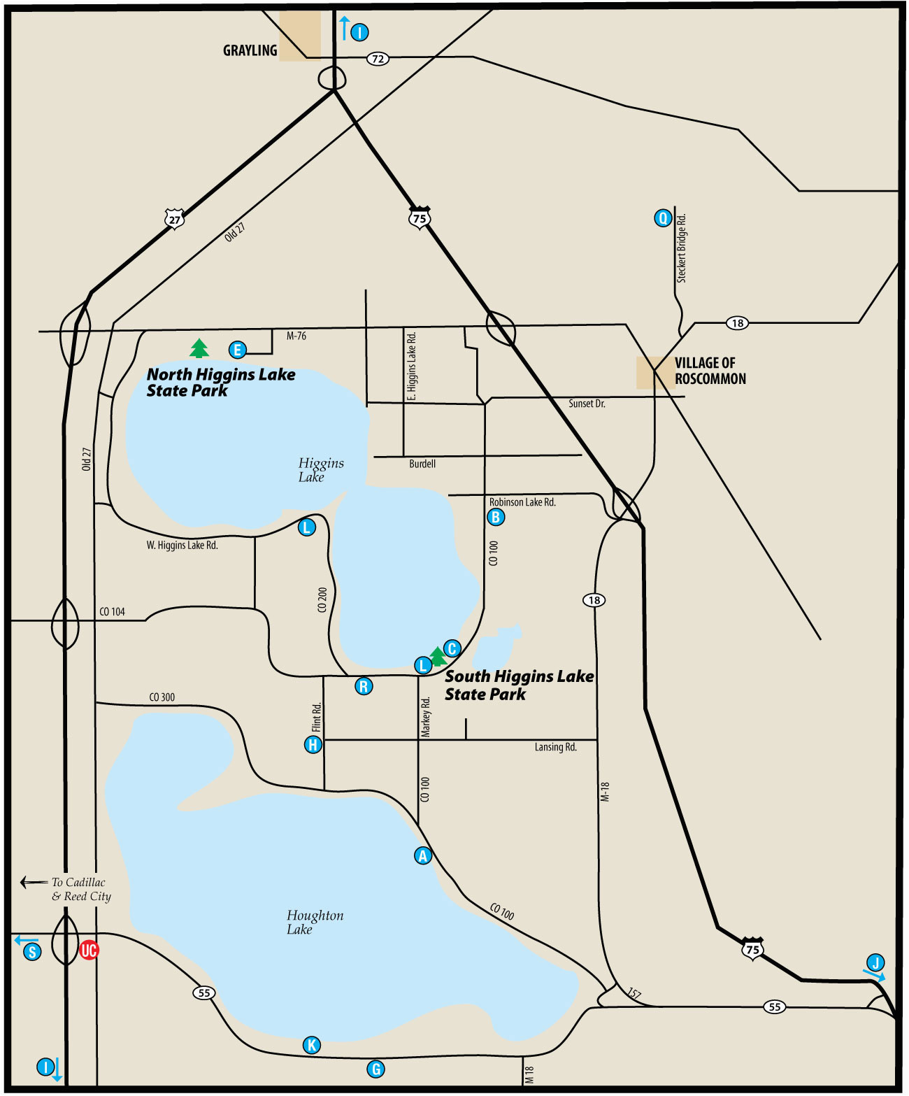 south higgins state parkmaps area guide shoreline visitors guide