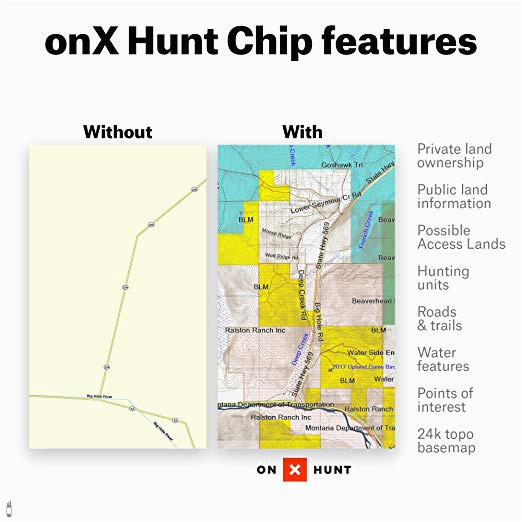 amazon com wyoming hunting maps onx hunt chip for garmin gps