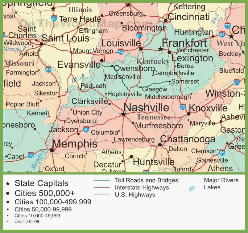 map of kentucky and tennessee inspirational missouri map us unique