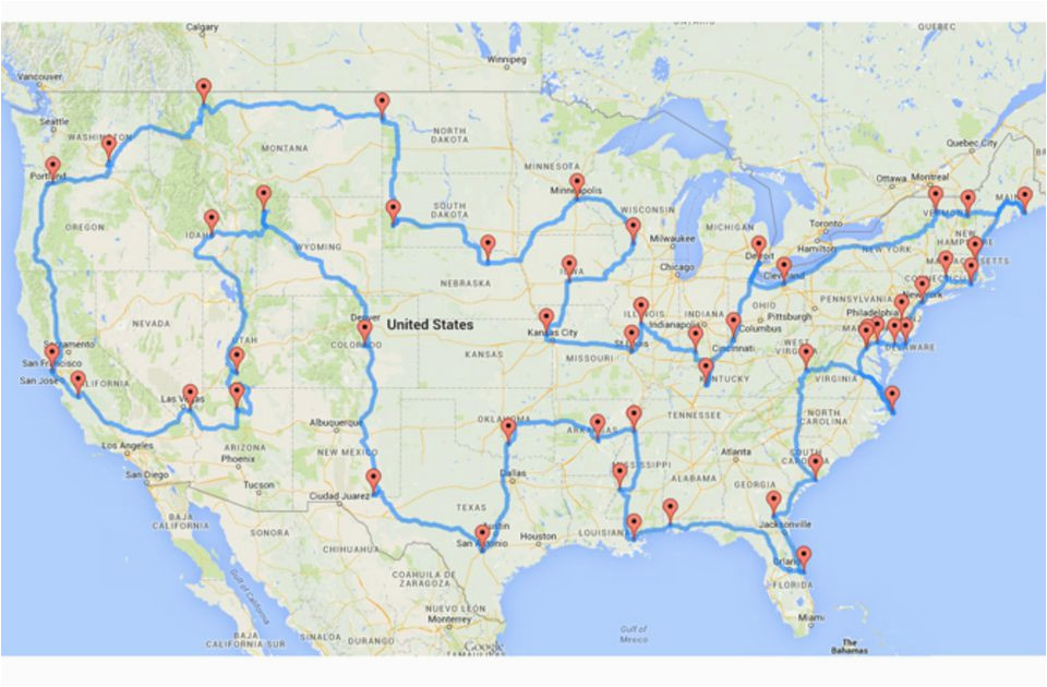 u s road trip that hits major landmarks in 48 states