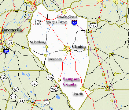north carolina county map