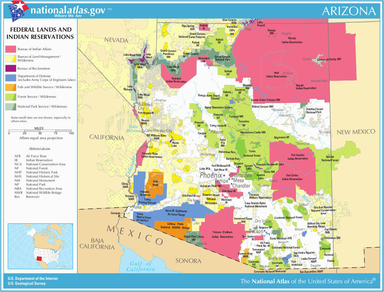 indians of arizona sized map map of arizona map federal