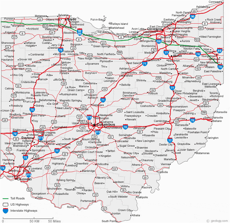 Ohio State City Map Map Of Ohio Cities Ohio Road Map