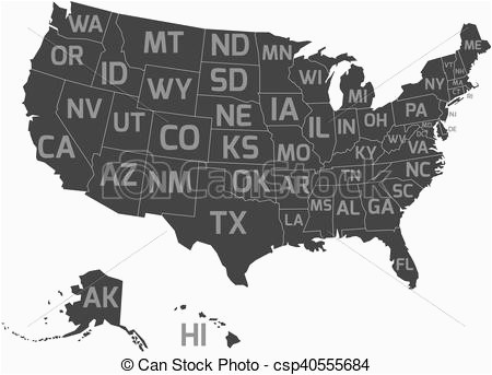 ohio state logo vector awesome map of usa with state abbreviations