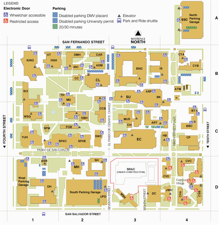 main campus map san jose state university