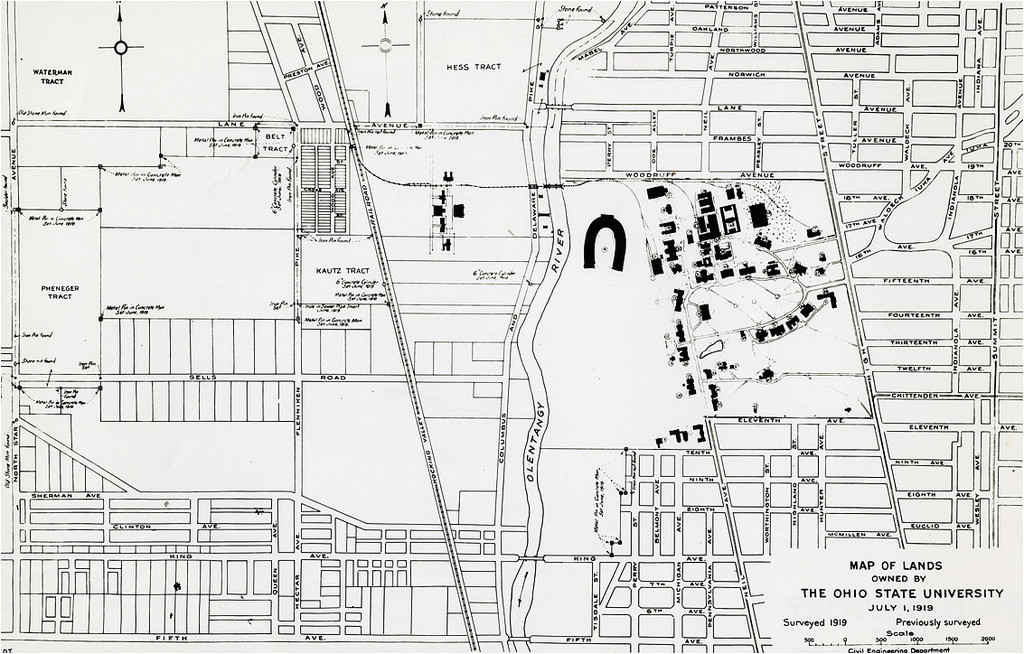 1919 campus map map of lands owend by the ohio state unive flickr