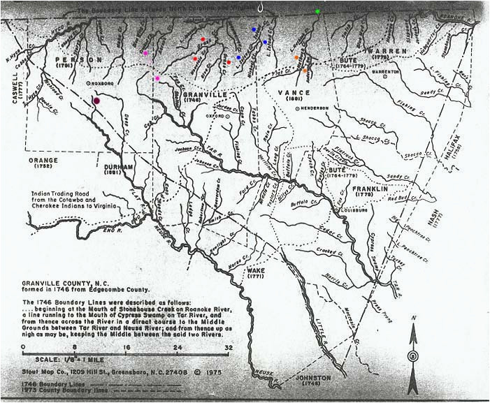 north carolina county map