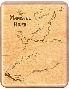 9 best michigan river map fly boxes images on pinterest custom
