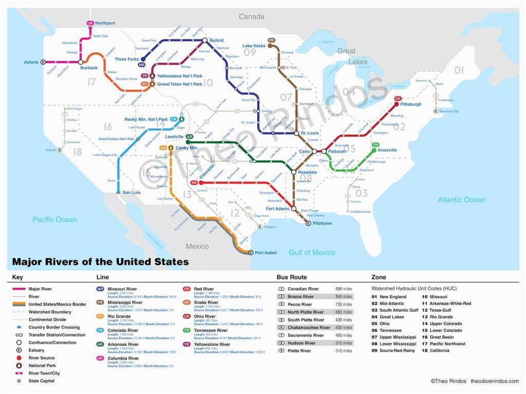 map of the united states with rivers new the rivers of the united