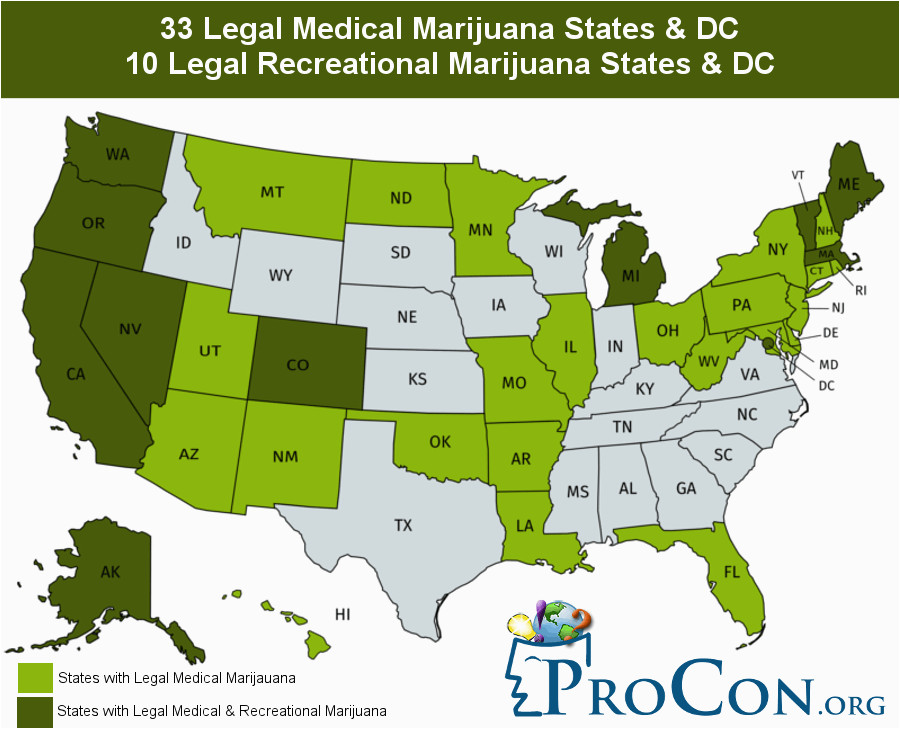 33 legal medical marijuana states and dc medical marijuana