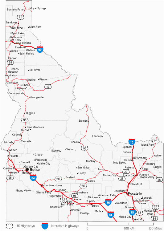 southern california map with cities and counties map of idaho