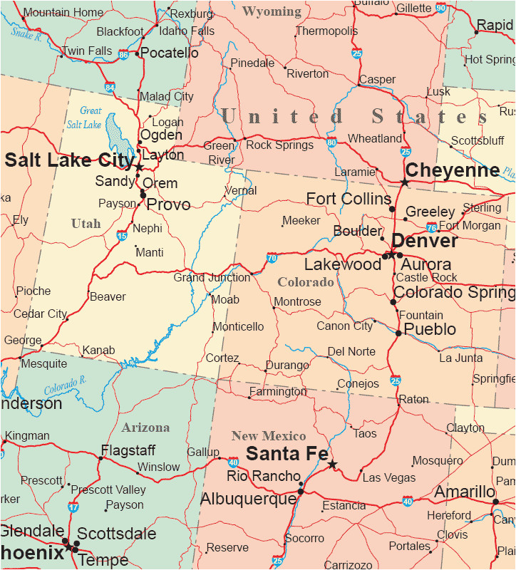 colorado road map atlas and travel information download free