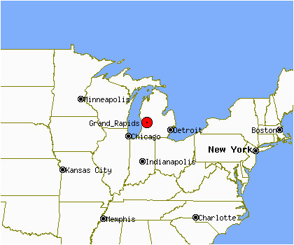 map showing where grand rapids is located in michigan michigan