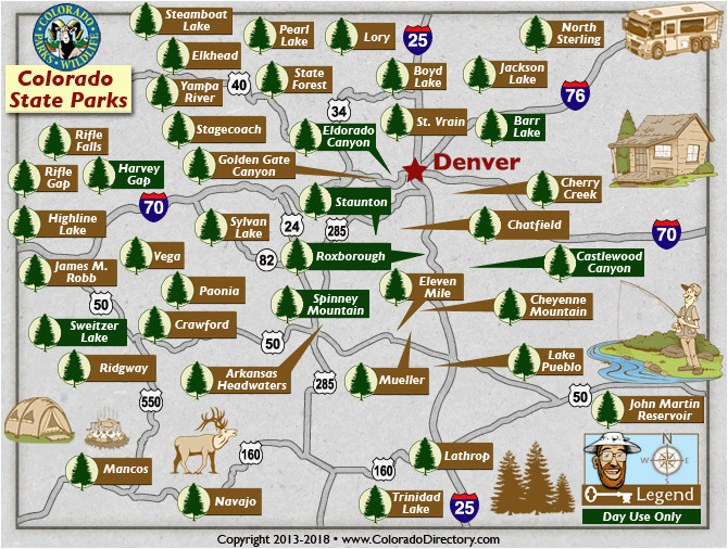 colorado state parks map co vacation directory