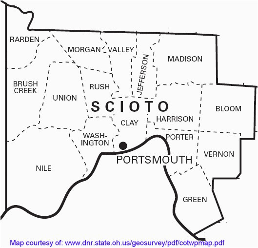 map of scioto county ohio