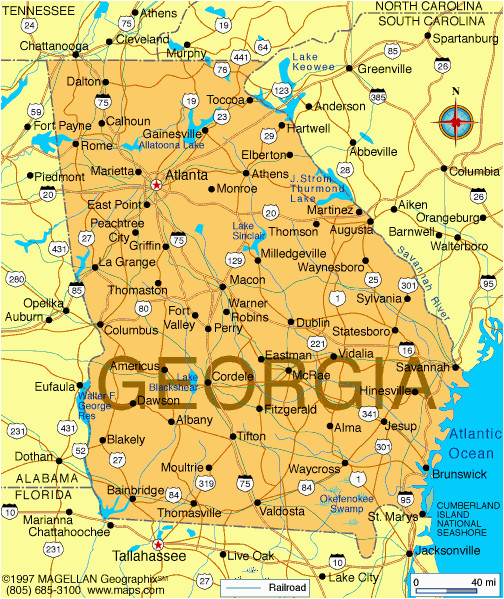 georgia map infoplease