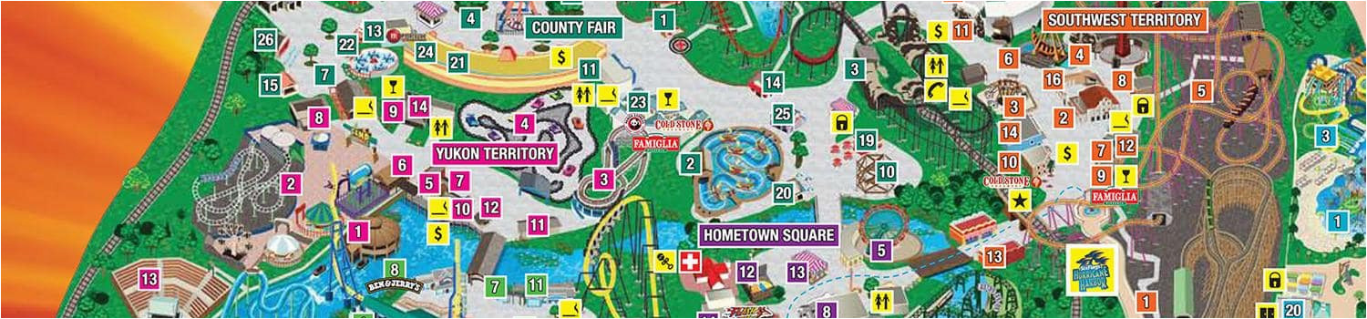 park map six flags great america