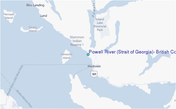powell river strait of georgia british columbia tide station