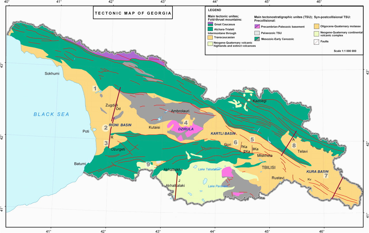 evolution of the late cenozoic basins of georgia sw caucasus a