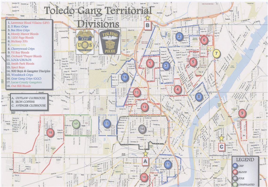 the blade obtains toledo police department s gang territorial