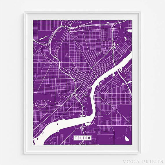 toledo ohio street map wall art poster starting at 9 90 with 42