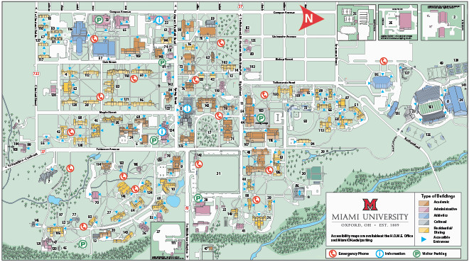 michigan state university map elegant oxford campus maps miami