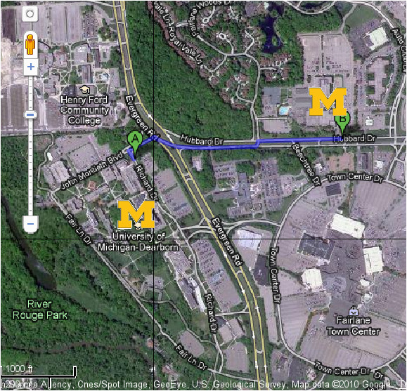 university michigan dearborn campus map