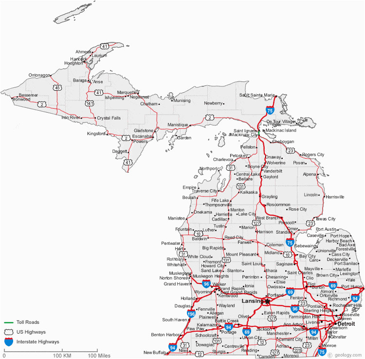 University Of Michigan Dearborn Map Map Of Michigan Cities Michigan Road Map