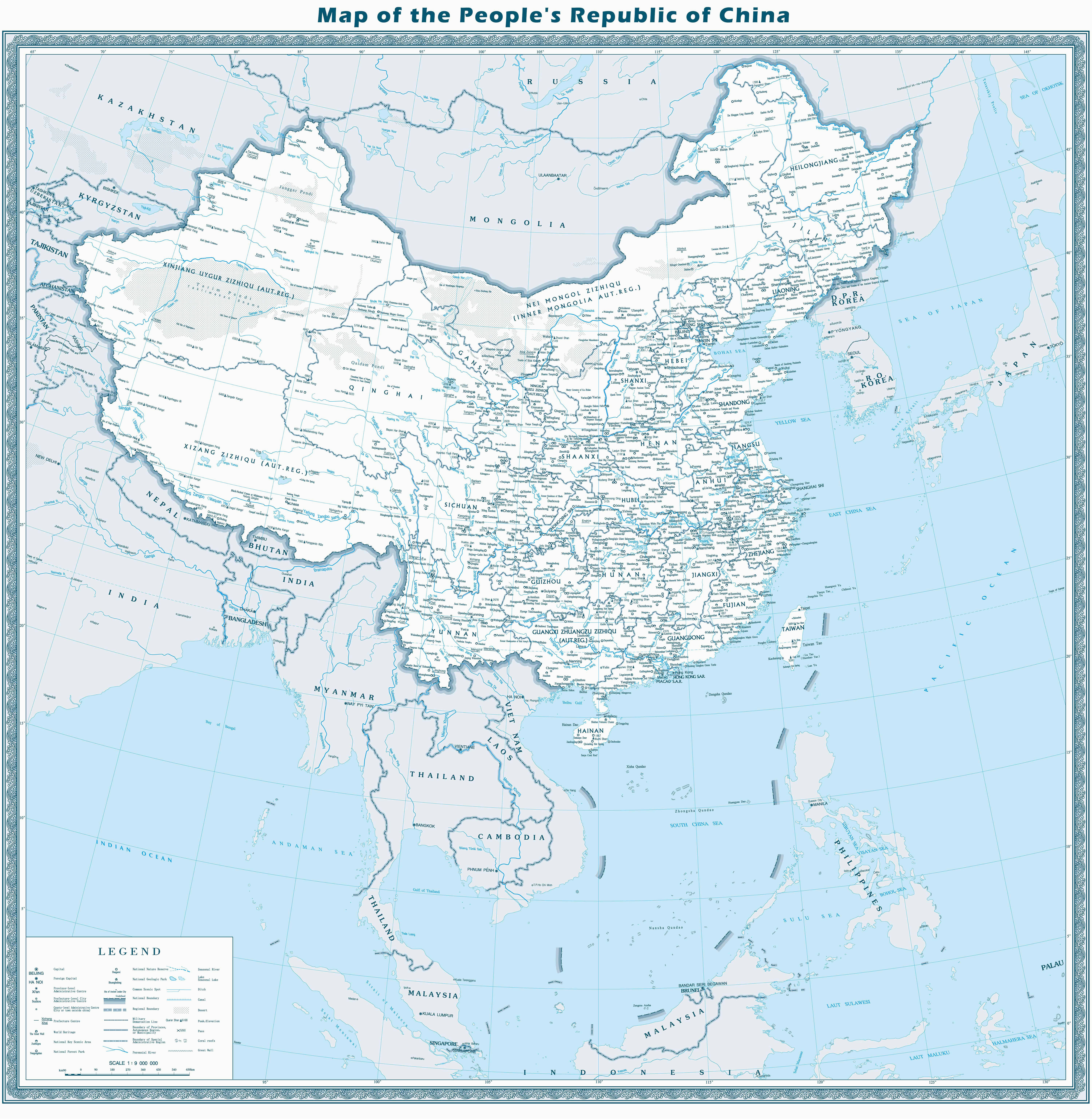 map of china maps of city and province travelchinaguide com