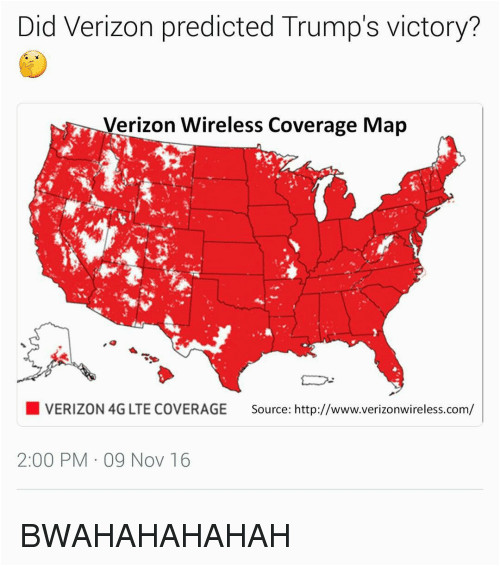did verizon predicted trump s victory verizon wireless coverage map